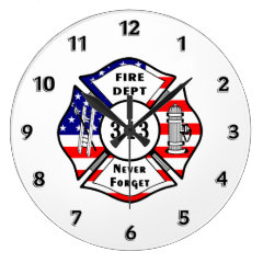 Firefighter 9/11 round clocks
