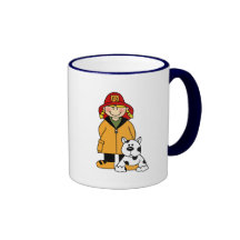 Firefighter and Dog Coffee Mug