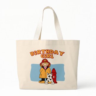 Firefighter Birthday Girl bag