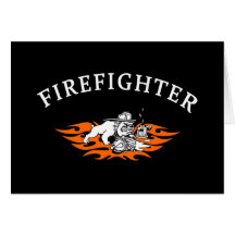 Firefighter Bull Dog Tough Card