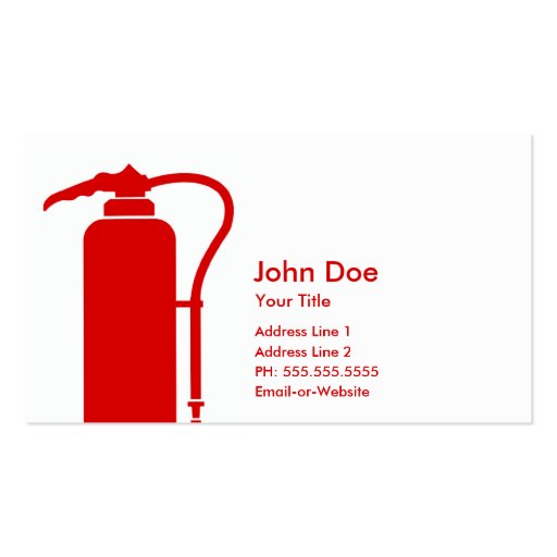 firefighter business card templates (front side)