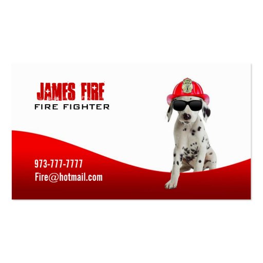 Firefighter Business cards (front side)
