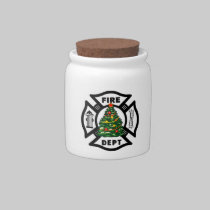 Firefighter Christmas Fire Dept candy jars