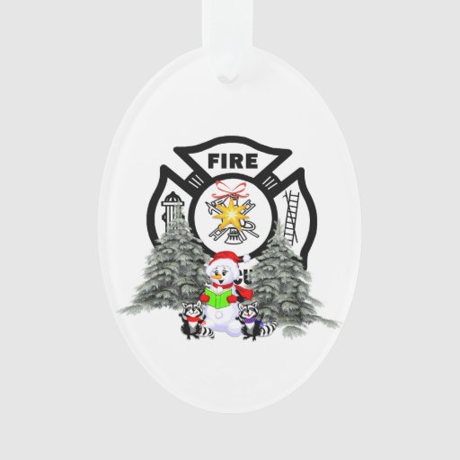 firefighter christmas scene ornament zazzle firefighter christmas ornament