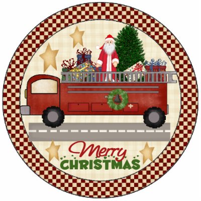 Firefighter Christmas Tree Ornament Photo Cutouts by CowPieCreek