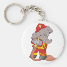 Firefighter Elephant Tshirts and Gifts Keychain