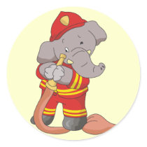 Firefighter Elephant Tshirts and Gifts Sticker