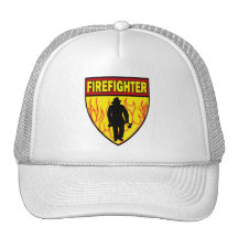 FIREFIGHTER EMBLEM TRUCKER HAT