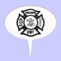 Firefighter EMT cake picks