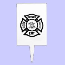 Firefighter EMT cake picks