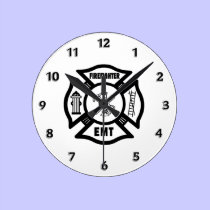 Firefighter EMT wall clocks