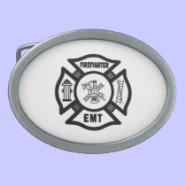 Firefighter EMT belt buckles