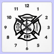 Firefighter EMT wall clocks