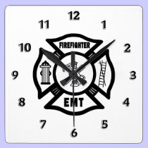 Firefighter EMT wall clocks