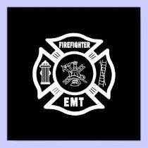 Firefighter EMT White posters