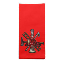 Firefighter Fire and Rescue Department Emblem Cloth Napkin