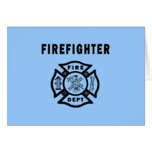Firefighter Fire Dept Card