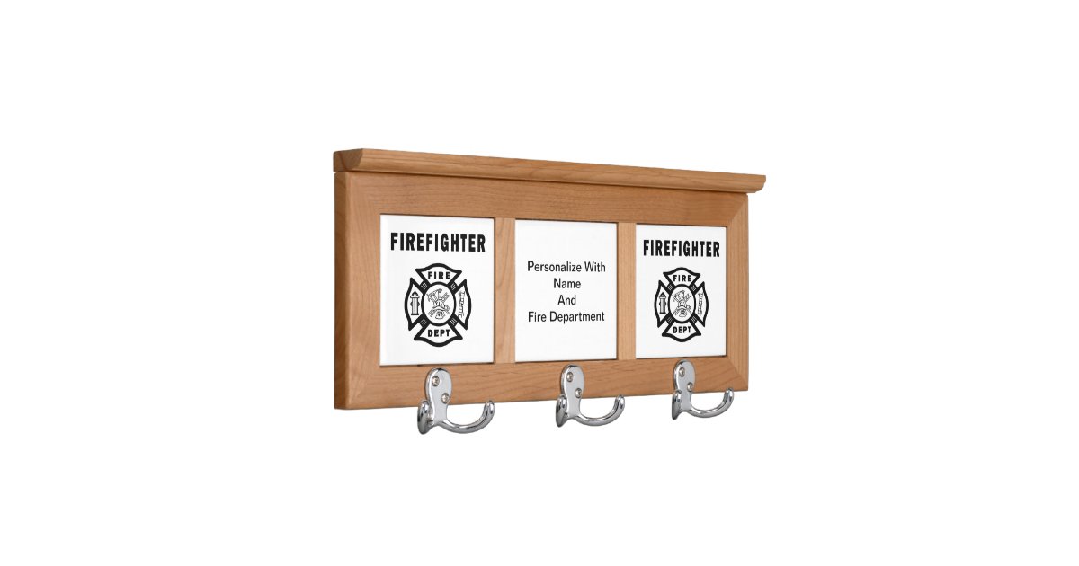 Firefighter Fire Dept Coat Rack Zazzle