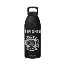 Firefighter Fire Dept Logo Drinking Bottle