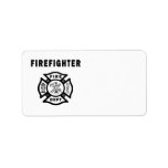 Firefighter Fire Dept Logo Personalized Address Label