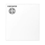 Firefighter Fire Dept Logo Note Pad