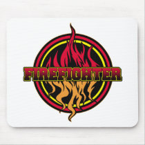 Firefighter Fire Logo Mouse Pads