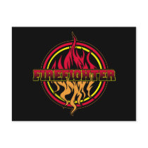 Firefighter Fire Logo postcards