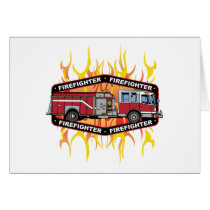 Firefighter Fire Truck cards