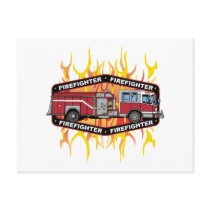 Firefighter Fire Truck postcards