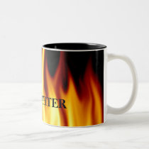 Firefighter Flames Gift Mug mugs