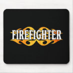 Firefighter Flames mousepads