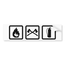 firefighter gear bumper sticker