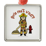 Firefighter Girl Christmas Tree Ornament