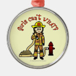Firefighter Girl Christmas Tree Ornaments