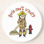 Firefighter Girl Coasters