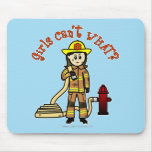 Firefighter Girl Mousepads