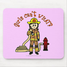 Firefighter Girl Mousepads