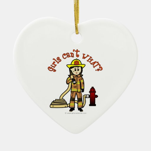 Firefighter Girl Ornaments