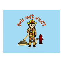 Firefighter Girl Post Cards