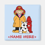 Firefighter (Girl) Refrigerator Magnets