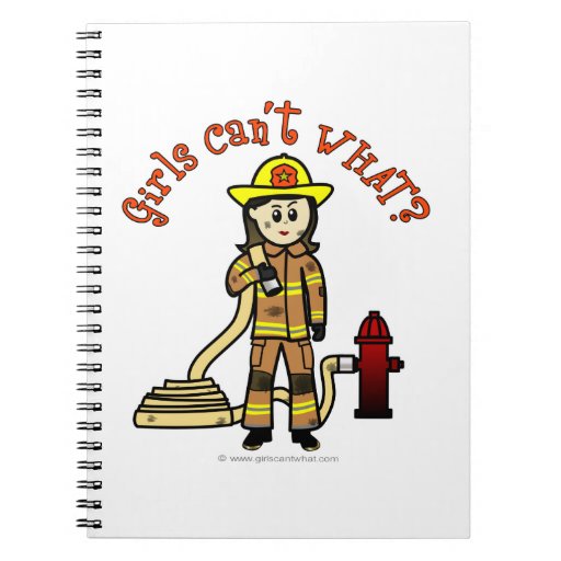 Firefighter Girl Spiral Notebook
