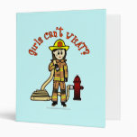 Firefighter Girl Vinyl Binder