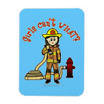 Firefighter Girl Vinyl Magnets
