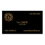 Firefighter Gold Business Cards