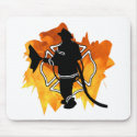 Firefighter IN Flames mousepads
