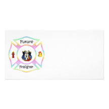 Firefighter Kids Custom Photo Card