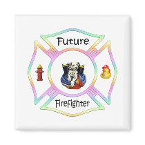Firefighter Kids magnets by bonfirefirefighters Firefighter Kids magnets