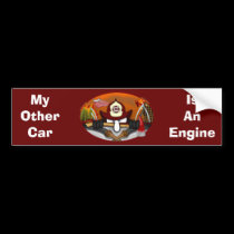 Firefighter Kilroy Bumper Sticker