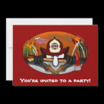 Firefighter Kilroy Invitations invitations