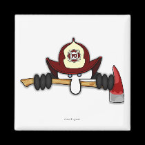 Firefighter Kilroy Magnet 2